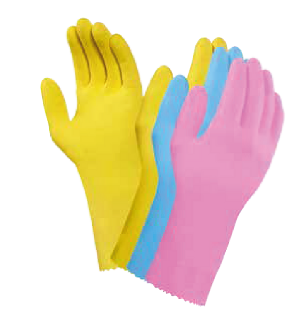 Reusable PBS latex glove with cotton flocking 
